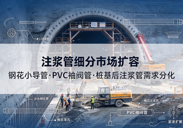 新源注浆管细分市场扩容，隧道钢花小导管、PVC 袖阀管、桩基后注浆管需求分化